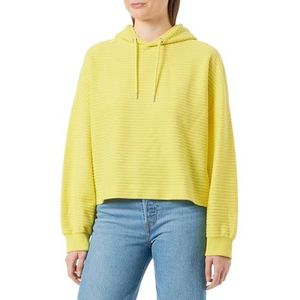 s.Oliver Sales GmbH & Co. KG/s.Oliver Dames sweatshirt met capuchon en geribbelde structuur sweatshirt met capuchon en geribbelde structuur, geel, L