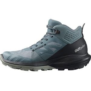 Salomon Outpulse Mid Gore-tex wandellaarzen voor dames, trailloopschoen, Stormachtig weer zwart smeedijzer, 41 1/3 EU