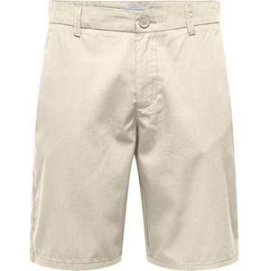 ONLY & SONS Heren Onskal Chino 0287 Shorts, antiek wit., L