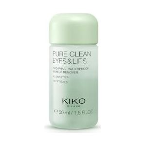 KIKO Milano Pure Clean Eyes&Lips Mini, Mini Make-Upremover Voor De Ogen En Lippen Met Tweefasenformule