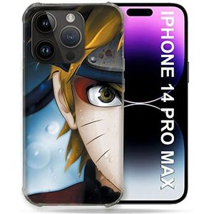 Beschermhoes voor iPhone 14 Pro Plus (6,7 inch), Manga Naruto, wit