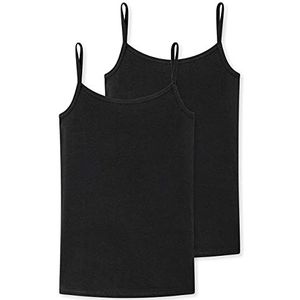 Schiesser Mädchen 2 PACK Unterhemd mit Spaghetti Träger - 95/5 Organic Bio Baumwolle - Größe 140 bis 176