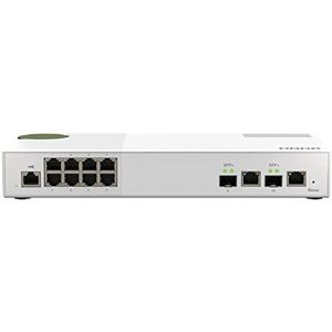 QNAP QSW-M2108-2C netwerk-switch Managed L2 2.5G Ethernet (100/1000/2500) Grijs, Wit