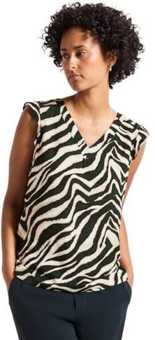 STREET ONE - Shirttop - Pine grove green - Met Print All-over