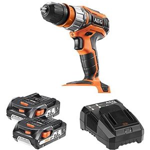 AEG PRO 18V accu-compacte boormachine BS 18C2X (max. draaimoment 60 Nm, snelspanboorhouder 13 mm, 21-traps koppelinstelling, 2 versnellingen incl. 2 x 2,0 Ah accu en oplader)