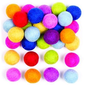 Baker Ross Gekleurde viltballen voor kinder- en volwassenenhandwerkprojecten model- en sieradenproductie (50 stuks), gesorteerd