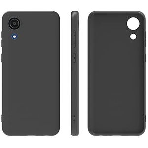 Samsung Galaxy A03 CORE telefoonhoesje, schokbestendig zwart hard bumper slank beschermend mat mobiele telefoon hoesje (zwart)