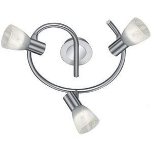 Trio Leuchten LED plafondlamp ""Levisto"" in mat nikkel, glas albastkleurig wit 871090307