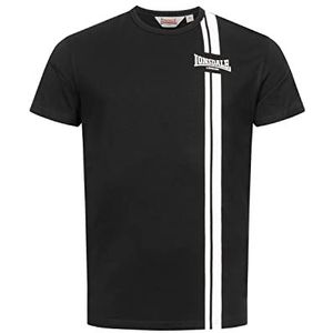 Lonsdale Heren Inverbroom Vrijetijds-T-shirts, zwart/wit, S, 117367