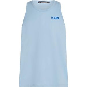 Karl Lagerfeld, Karl Logo Tanktop, blauw, heren, beachwear, Placid Blue, XS