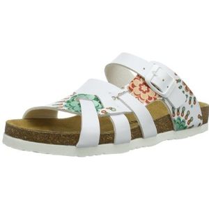 Dr. Brinkmann Dames 700756 slippers, wit, veelkleurig 3, 41 EU