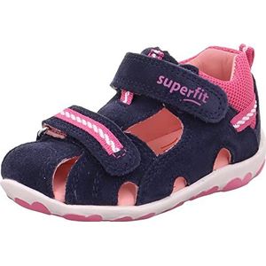 Superfit meisjes fanni sandalen, Blauw roze 8000, 23 EU