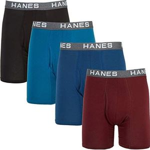 Hanes Comfort Flex Fit Boxershorts voor heren, ultrazacht ondergoed van katoenmodalmix, verpakking van 4 stuks, L