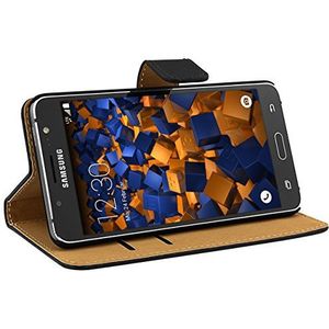 mumbi Hoes bookstyle case compatibel met Samsung Galaxy J5 2016 hoes telefoonhoes case portefeuille, zwart
