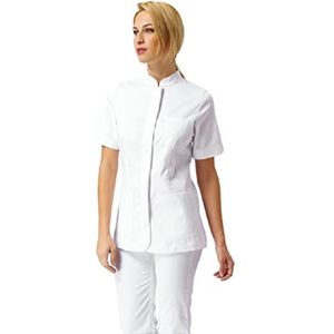 siggi Kasack M/M Gwen Chef's Jacket, wit, 38 Unisex, Wit, 34 NL