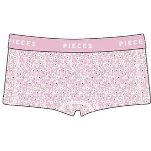 PIECES Dames Pclogo Lady Boxers/AOP Noos Bc Zwemshorts, Roseate Spoonbill/Aop: bloem, XS