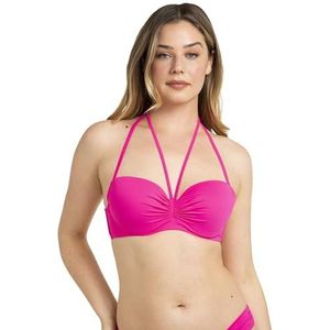 Smart & Sexy womens Swim Secret Halter Bikini Top, Fuchia Sizzle, 36C US