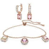 Swarovski Stilla set, Verschillende slijpvormen, Meerkleurig, Roségoudkleurige toplaag