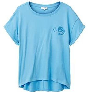 TOM TAILOR Dames 1036768 T-shirt, 21184-Soft Cloud Blue, XXL, 21184 - Soft Cloud Blue, XXL