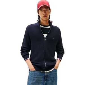 Regular fit gebreid jack van puur katoen