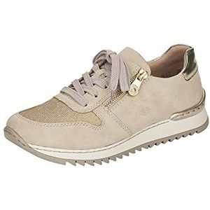 Rieker M3631 Sneakers voor dames, veterschoenen, beige 60, 36 EU
