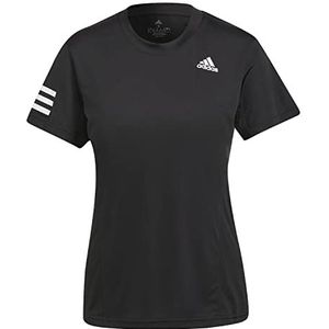 adidas Dames Club Tee T-Shirt, Zwart Wit, XS