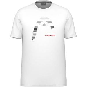 HEAD - Carl Tee - Tennisshirt - Wit - Polyester/Katoen