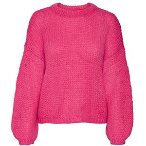 VERO MODA Dames Vmada Ls O-Neck Ga Noos Pullover, fuchsiapaars, XL