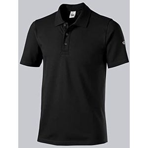 BP 1712-230 poloshirt voor hem en haar, 97% katoen, 3% elastaan zwart, maat L
