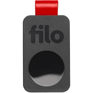 Filo Dag sleutelzoeker, 2022, draadloze objectzoeker, Bluetooth LE, verwisselbare batterij, 1 jaar batterijduur, 1 stuk, kleur: zwart, gemaakt in Italië, compatibel met iOS en Android
