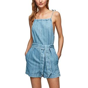 Pepe Jeans Dames Zoe Stripe Playsuit, Denim, XXS, Denim