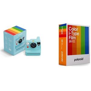 Polaroid - NOW+ Generatie 3 - Instant Camera Bluetooth Connected + Kleurenfilm (16 filmpakket) - Arctisch Blauw