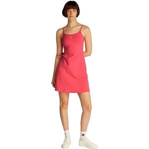 Tommy Jeans - Tjw Essential Strap Flare Dress - Rood - Jurk