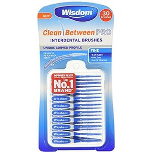 Wisdom Tandenborstels schoon tussen Pro interdentale borstels, fijn, verpakking van 3, 90 stuks, 100 g