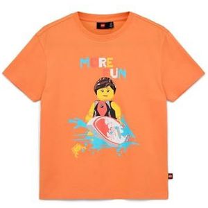 LEGO T-shirt voor jongens, Peach Oranje, 116 cm