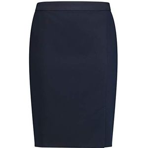 Gerry Weber Damesrok met split aan de voorkant potloodrok rok korte rok effen kleuren knie, blauw, 46
