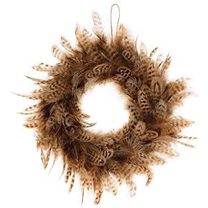 TABBY FEATHER WREATH 28CM