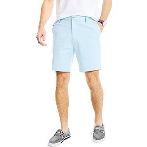 Nautica Mannen Classic Fit Platte Front Stretch Solid Chino Deck Korte Casual, Middag Blauw, 44 NL