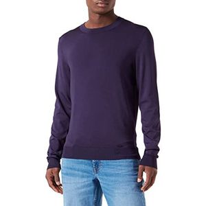 HUGO Men's San Cesar-V Knitted_Sweater, Dark Purple509, L