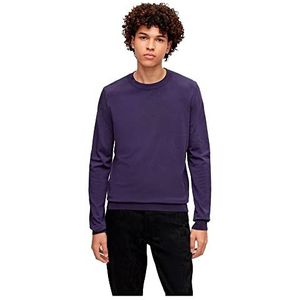 HUGO Men's San Cesar-V Knitted_Sweater, Dark Purple509, L