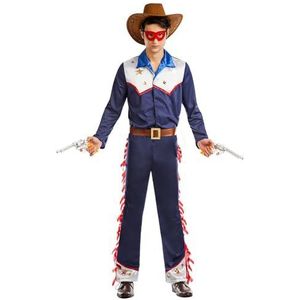 Boland - Cowboykostuum voor heren, 4-delig, carnavalskostuum voor themafeest, Halloween of carnaval, wild westen