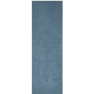 Bijzonder zacht laagpolig tapijt Supersoft van Mint Rugs. Supersoft 80x250 cm petrolblauw