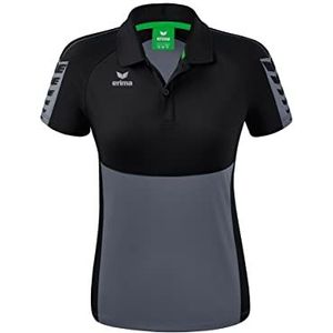 Erima Dames Six Wings Sport Polo Shirt, slate grey/zwart, 36