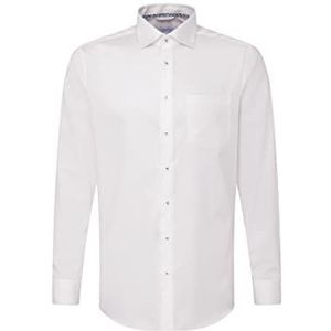 Seidensticker Heren Overhemd, Wit, 46 NL