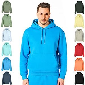 RIPT Essentials RCSWT763 Heren Hooded Soft Touch Loungewear Hoodie Sweatshirt Top, Blauw Aster, XL