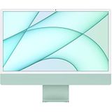 Apple iMac-all-in-one-desktop (2021) met M1-chip: 8 core CPU, 7 core GPU, 24 inch Retina-display, 8 GB RAM, 256 GB SSD-opslag, 1080p FaceTime HD-camera. Werkt met iPhone/iPad; groen