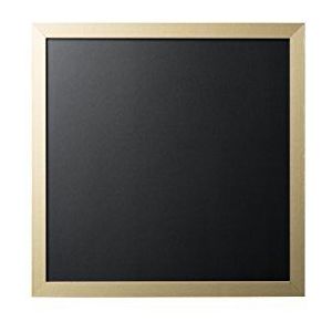 Bi-Office, Blackboard Gold & Silver, krijtbord met goud MDF frame, 40x40cm