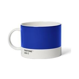 Pantone Porseleinen theemok, dikwandig, theekop vaatwasmachinebestendig, 475 ml, helder blauw 286
