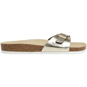 Pepe Jeans Oban Metal W damessandalen, geel (gouden), 43 EU, Geel Goud, 43 EU