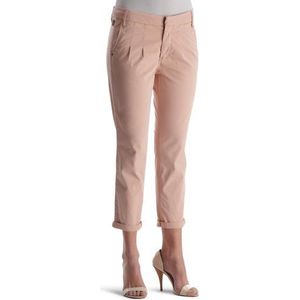 Calvin Klein Geplooide Chino Garment Dye Satin Jeans voor dames, oranje (Plumber - Peach), maat 27, oranje (plumber - perzik), 27